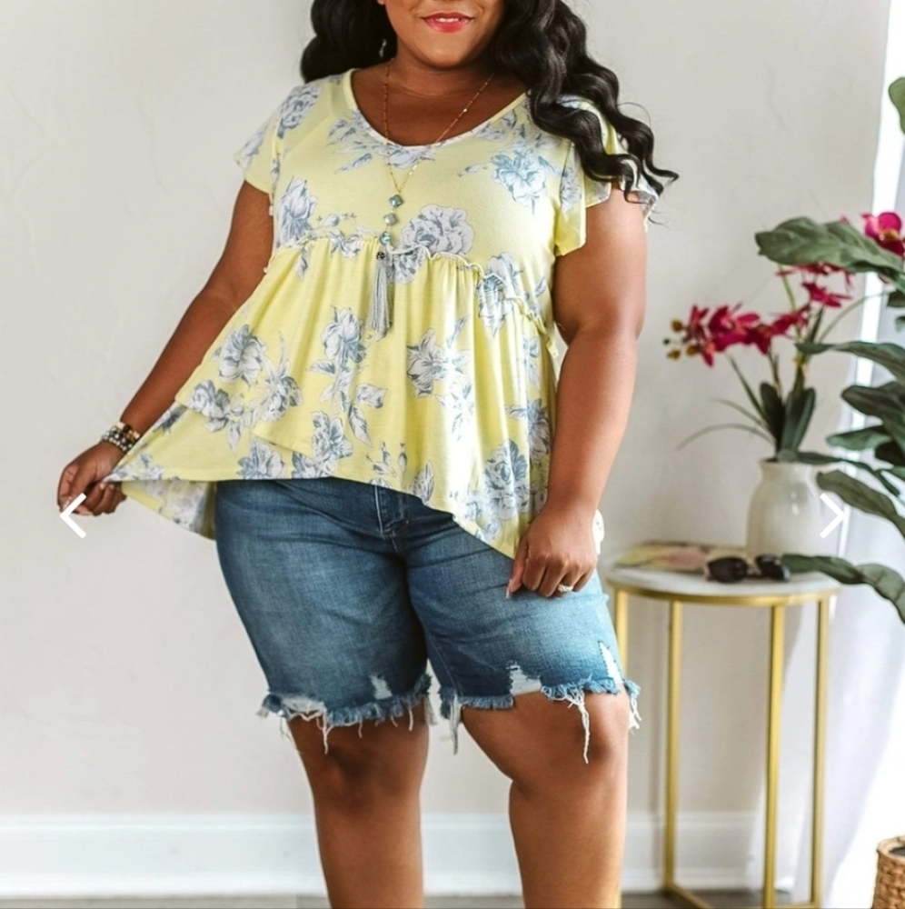 SOLD Glitzy Girlz Boutique Babydoll Top